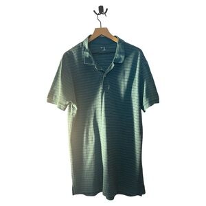 Gap Striped Polo Shirt Short Sleeve Golf Casual Blue Green Mens‎ XL